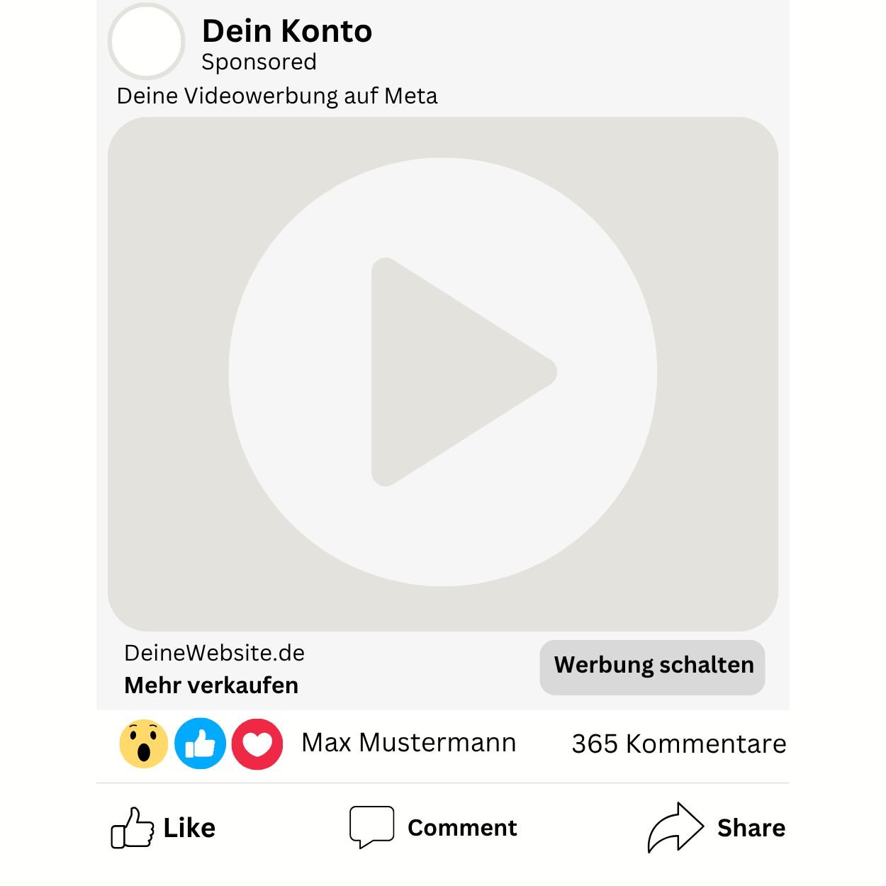 Facebook Feed Videowerbung