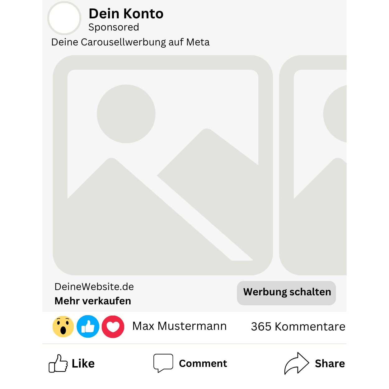 Facebook Feed Carousellwerbung