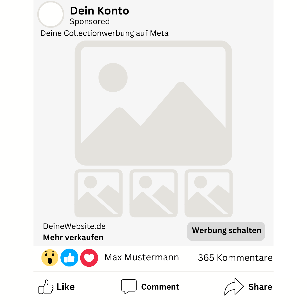 Facebook Feed Collectionwerbung